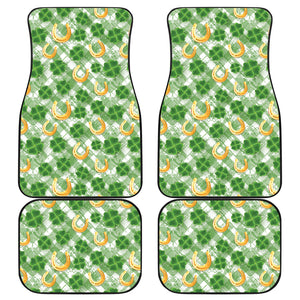 Horseshoes Pattern Print Design 05 Front and Back Car Mats