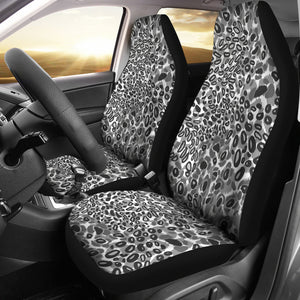 Gray Leopard Texture Pattern Universal Fit Car Seat Covers