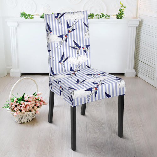 Swallow Pattern Print Design 03 Dining Chair Slipcover
