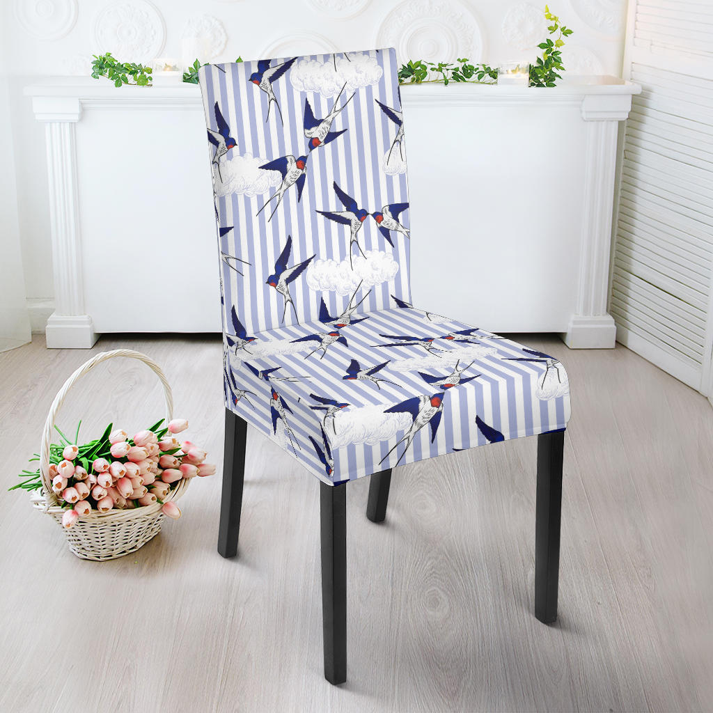 Swallow Pattern Print Design 03 Dining Chair Slipcover