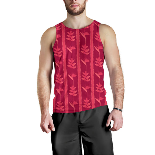 Heliconia Pink Pattern Men Tank Top