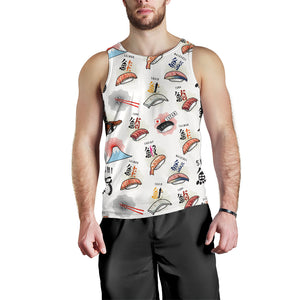 Sushi Japanese Pattern Men Tank Top