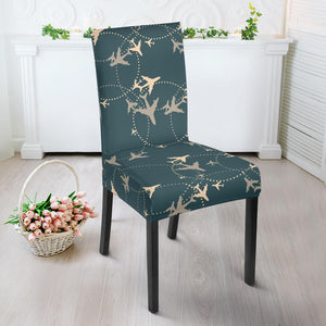 Airplane Circle Pattern Dining Chair Slipcover