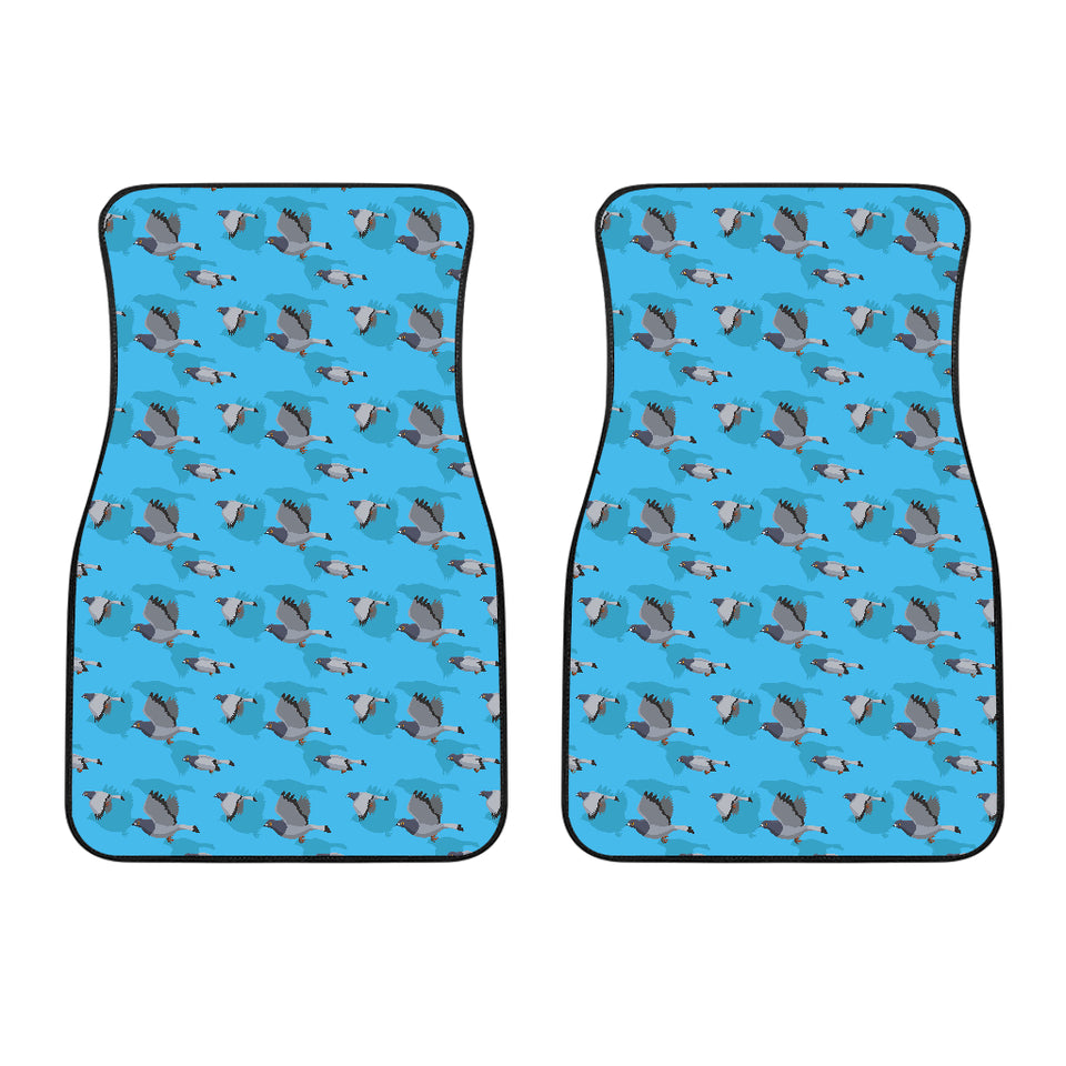 Pigeon Pattern Print Design 05 Front Car Mats