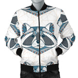 Raccoon Head Pattern Men Bomber Jacket