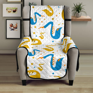 Saxophone Pattern Chair Cover Protector