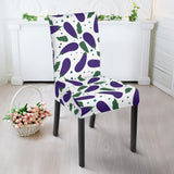 Eggplant Pattern Print Design 05 Dining Chair Slipcover