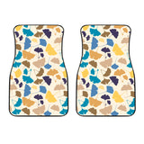 Colorful Ginkgo Leaves Pattern Front Car Mats