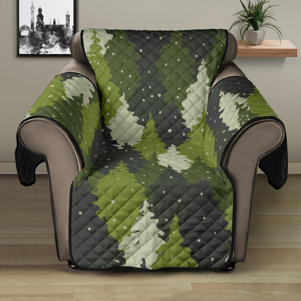 Christmas Tree Camo Pattern Recliner Cover Protector