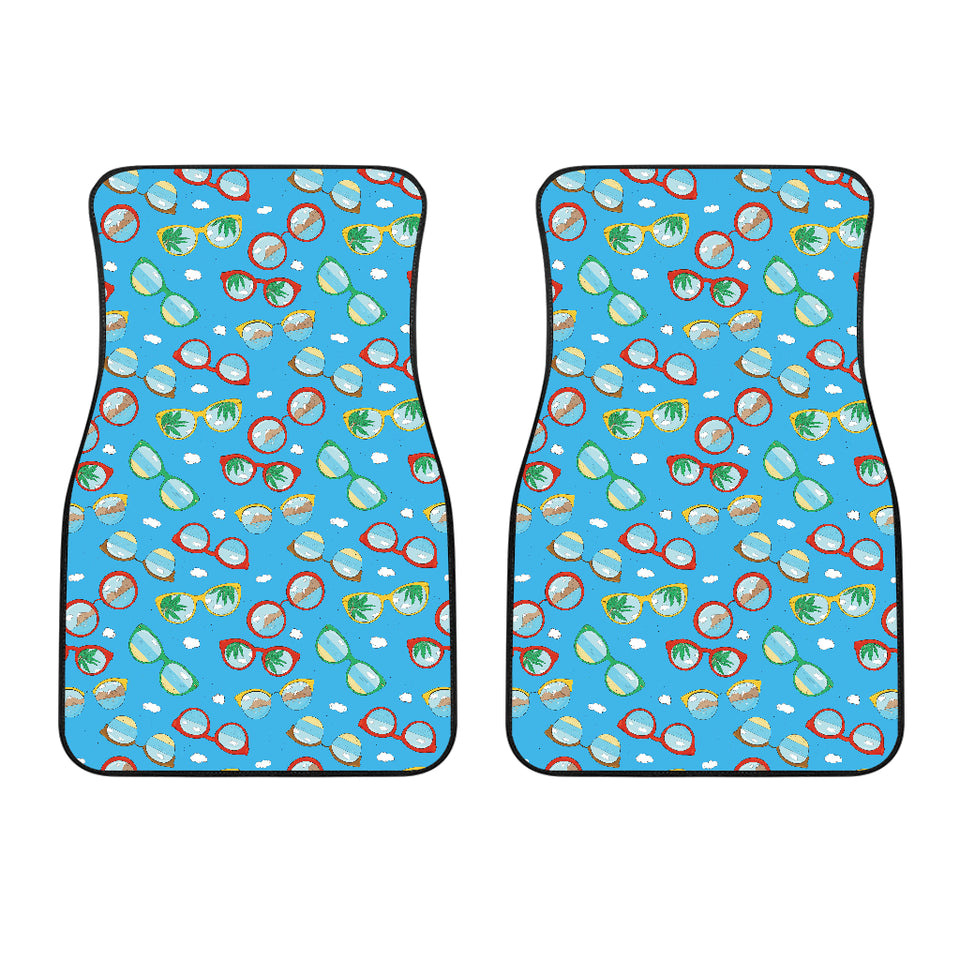 Sun Glasses Pattern Print Design 03 Front Car Mats