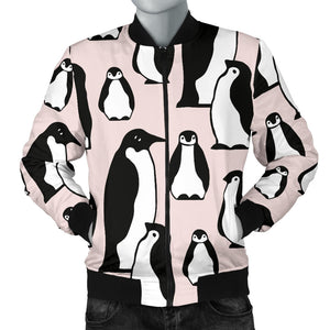 Penguin Pattern Background Men Bomber Jacket