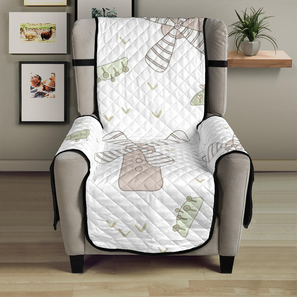 Windmill Pattern Background Chair Cover Protector