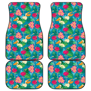 Pelican Pattern Print Design 03 Front and Back Car Mats