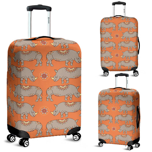 Rhino Pattern Theme Luggage Covers