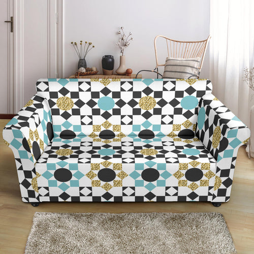 Arabic Morocco Pattern Loveseat Couch Slipcover