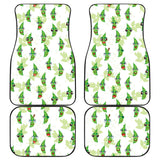 Green Peas Pattern Print Design 04 Front and Back Car Mats