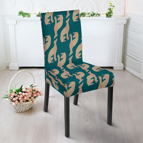 Greyhound Pattern Print Design 05 Dining Chair Slipcover