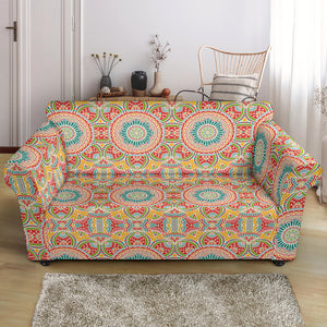 Indian Theme Pattern Loveseat Couch Slipcover