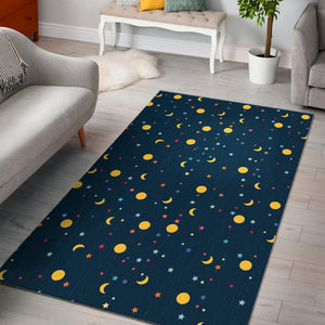 Moon Star Pattern Area Rug