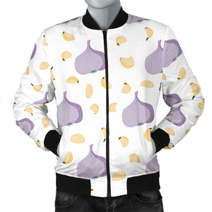 Garlic Pattern Theme Men Bomber Jacket