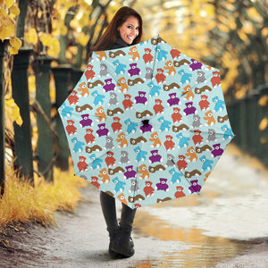Teddy Bear Pattern Print Design 03 Umbrella