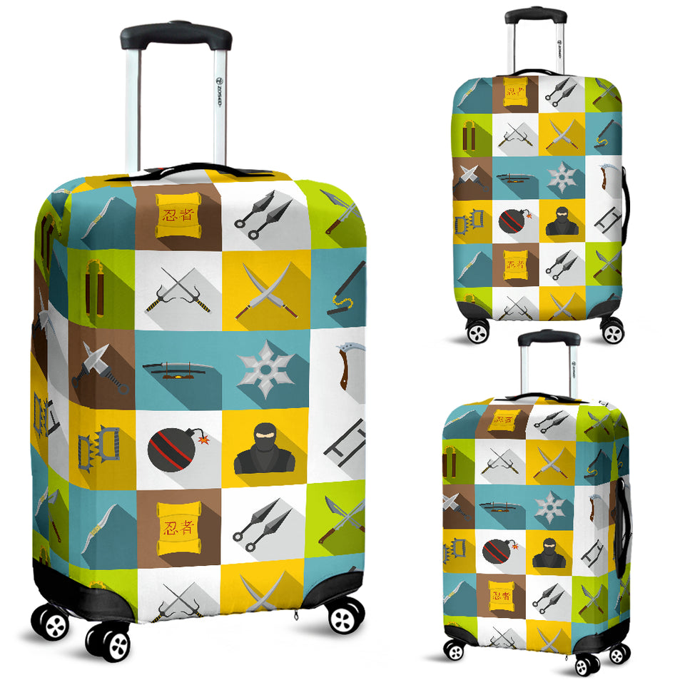 Ninja Weapon Set Pattern Luggage Covers