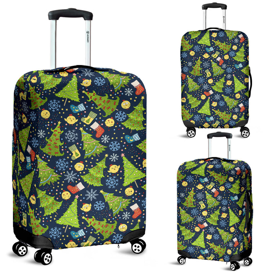 Christmas Tree Snowflake Pattern Luggage Covers