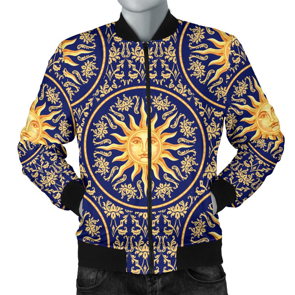 Sun Pattern Men Bomber Jacket