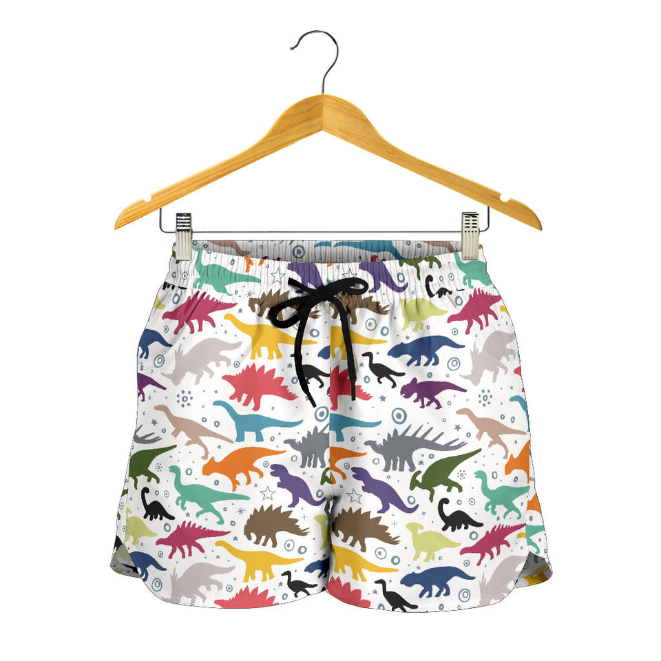 Colorful Dinosaur Pattern Women Shorts