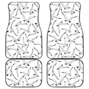 Seagull Pattern Print Design 04 Front and Back Car Mats