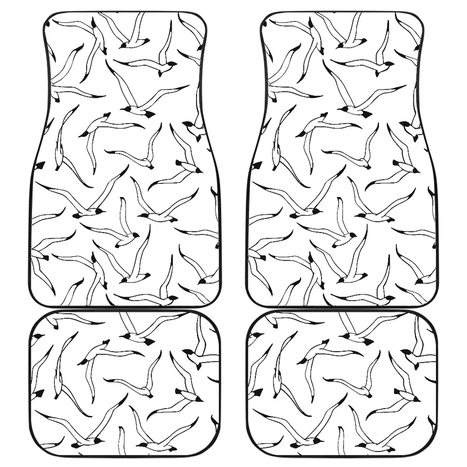 Seagull Pattern Print Design 04 Front and Back Car Mats