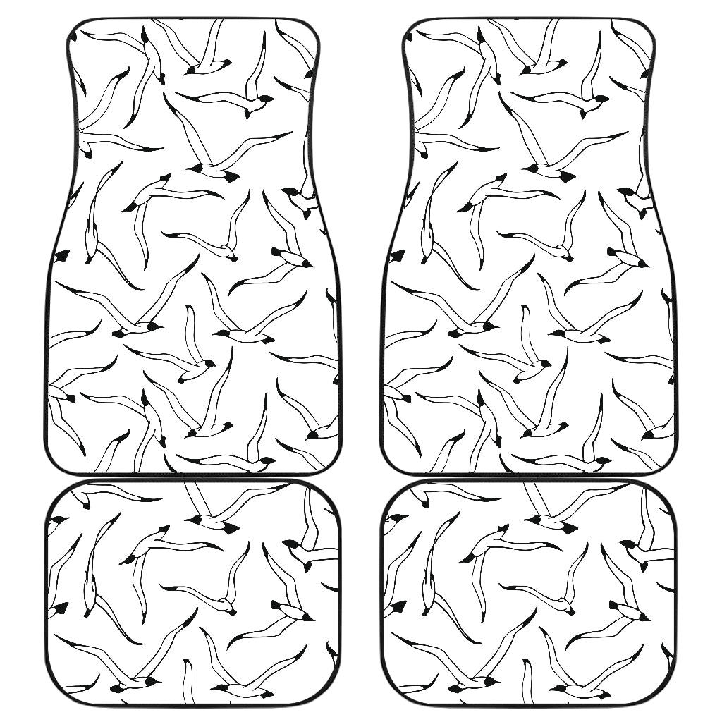 Seagull Pattern Print Design 04 Front and Back Car Mats