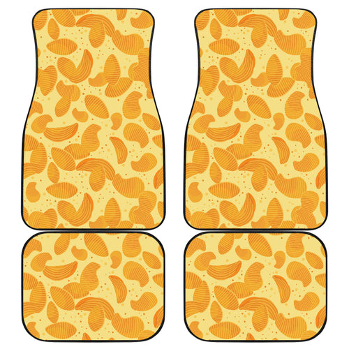 Potato Chips Pattern Print Design 04 Front and Back Car Mats