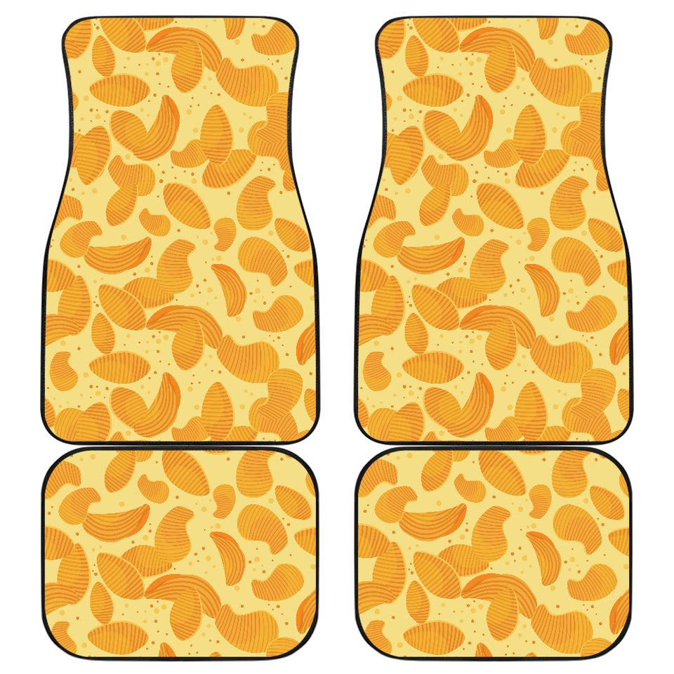 Potato Chips Pattern Print Design 04 Front and Back Car Mats