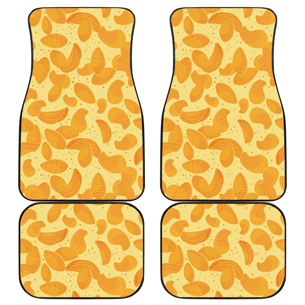 Potato Chips Pattern Print Design 04 Front and Back Car Mats