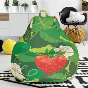 Strawberry Leaves Pattern Bean Bag Cover