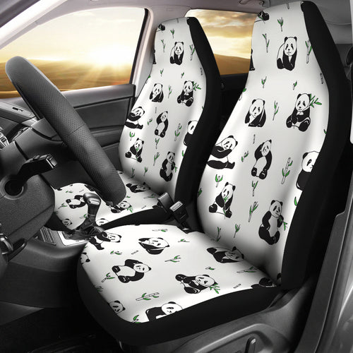 Panda Pattern Background Universal Fit Car Seat Covers