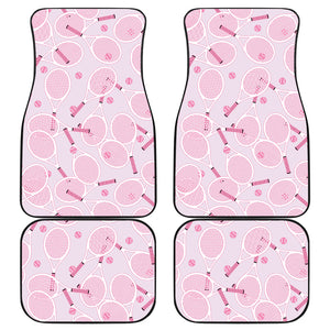 Tennis Pattern Print Design 02 Front and Back Car Mats