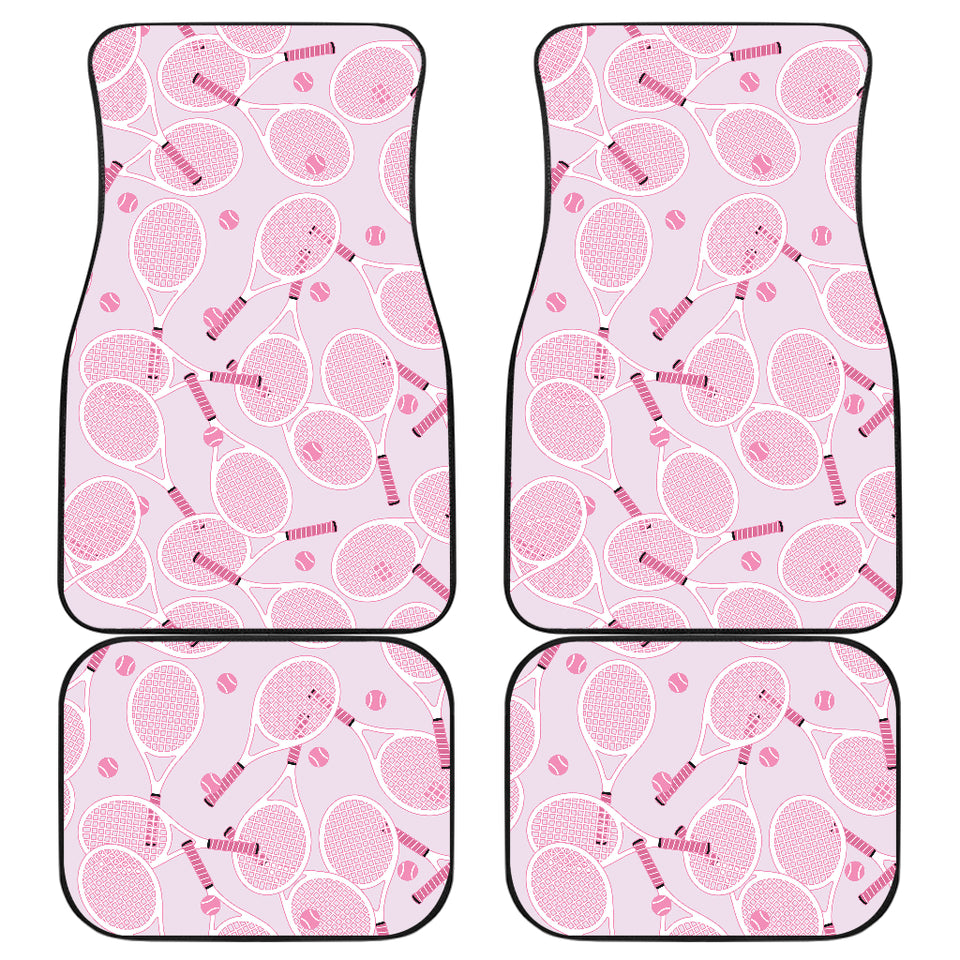 Tennis Pattern Print Design 02 Front and Back Car Mats