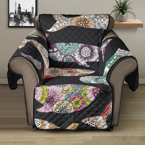 Whale Flower Tribal Pattern Recliner Cover Protector