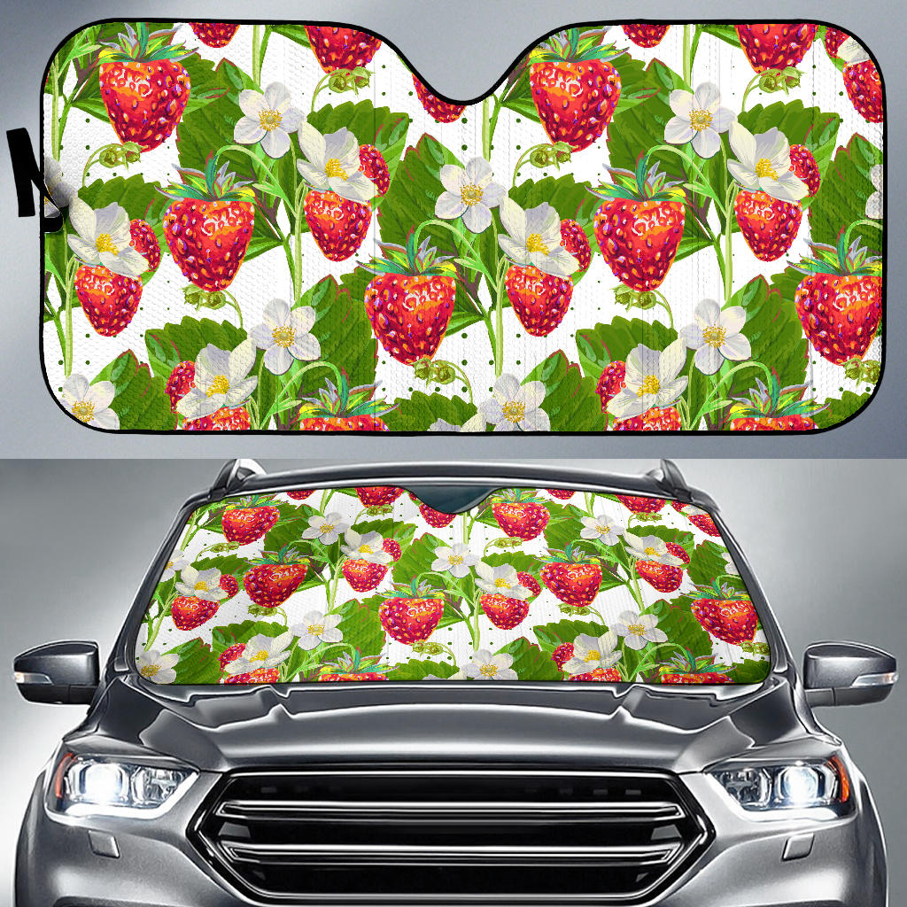 Strawberry Pattern Car Sun Shade