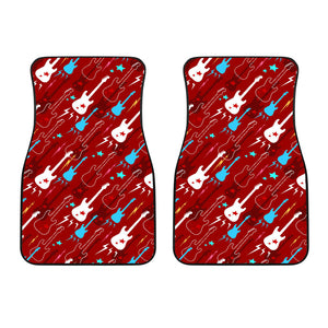 Electical Guitar Red Pattern Front Car Mats