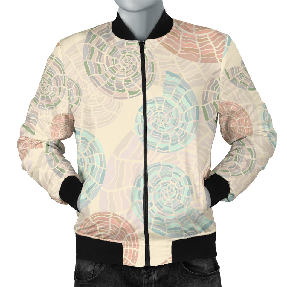 Shell Pattern Men Bomber Jacket