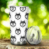 Siberian Husky Pattern Tumbler