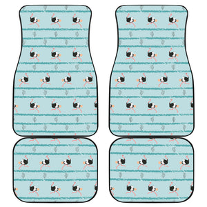 Ostrich Pattern Print Design 04 Front and Back Car Mats