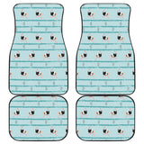 Ostrich Pattern Print Design 04 Front and Back Car Mats