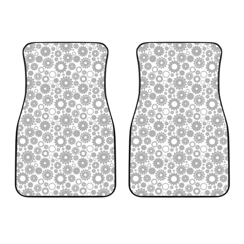 Gear Pattern Print Design 03 Front Car Mats