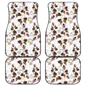 Jack Russel Pattern Print Design 05 Front and Back Car Mats