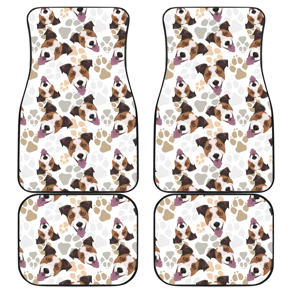 Jack Russel Pattern Print Design 05 Front and Back Car Mats