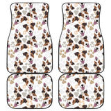 Jack Russel Pattern Print Design 05 Front and Back Car Mats